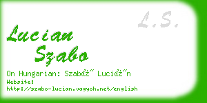lucian szabo business card